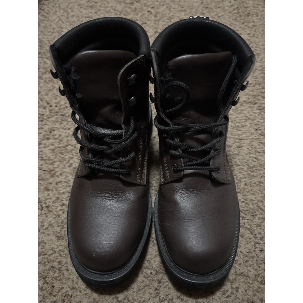 Vegetarian Shoes Brown‎ Safety Boots Steel Toe Sz 38 EU Lace Up